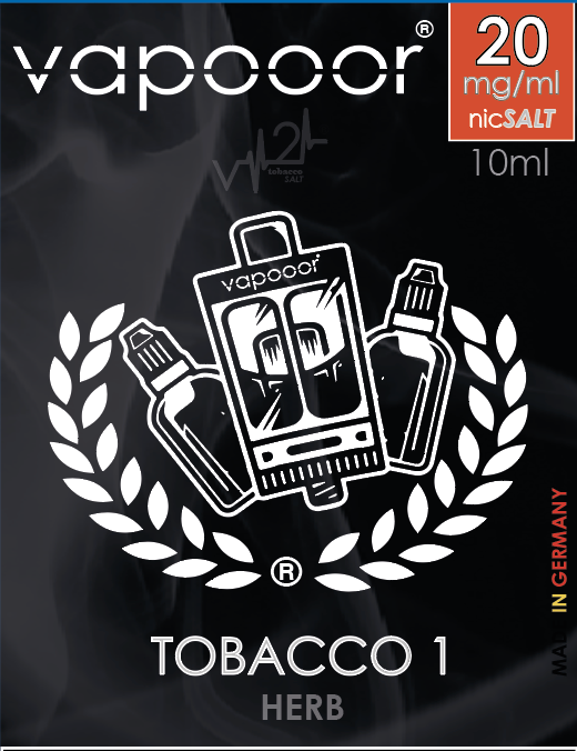 vapooor® v2 ..next Level! Premium SALT Liquids - 10ml - TOBACCO 1#