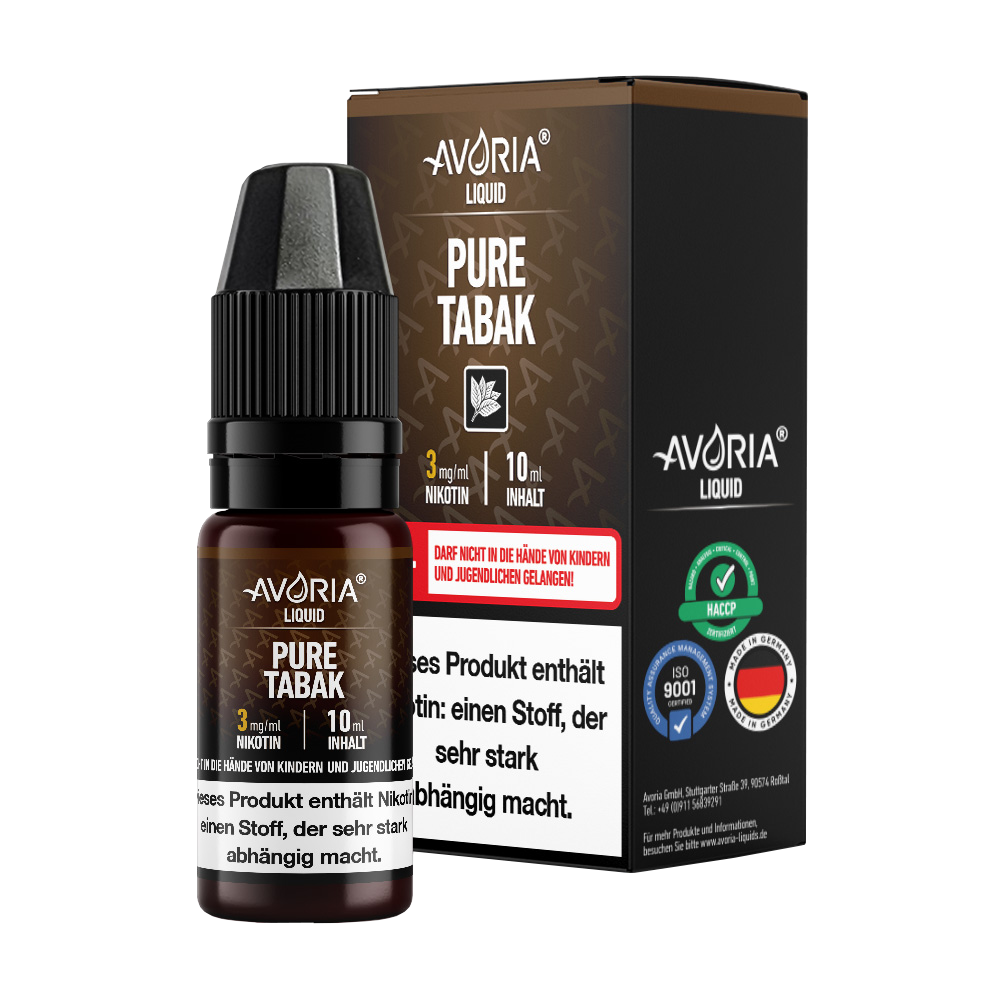 Avoria - Apfel E-Zigaretten Liquid - Pure Tabak