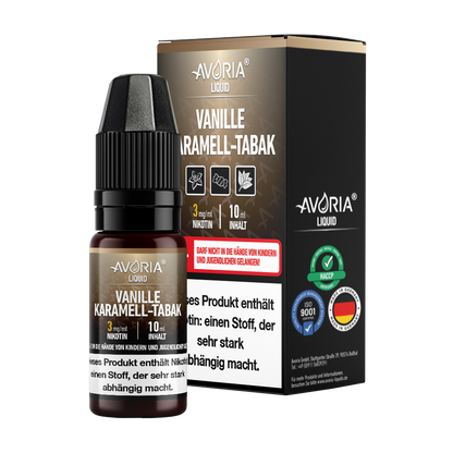 Avoria - Apfel E-Zigaretten Liquid - Vanille-Karamell-Tabak