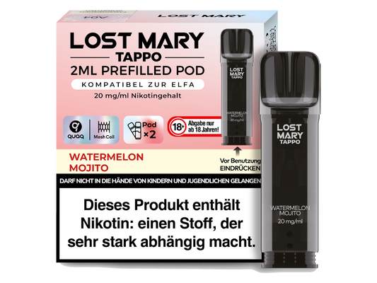 Lost Mary - Tappo Pod (2 Stück pro Packung) - Watermelon Mojito